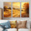 «Golden Hour» à la campagne III - campagne, art mural - ensemble de 3