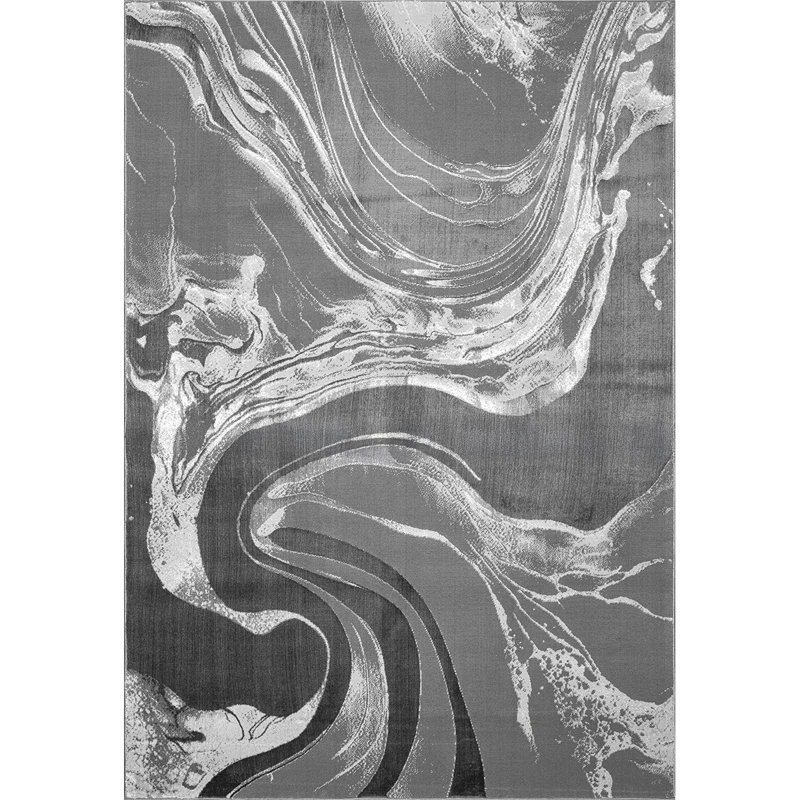 Modern Abstract Area Rug – 100% Polyester, Antistatic, Soil & Water Repellent, Colourfast Living Room Carpet