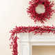 3-Piece 6Ft Christmas Red Berries Garland Set And 25"D Christmas Red Berries Wreath