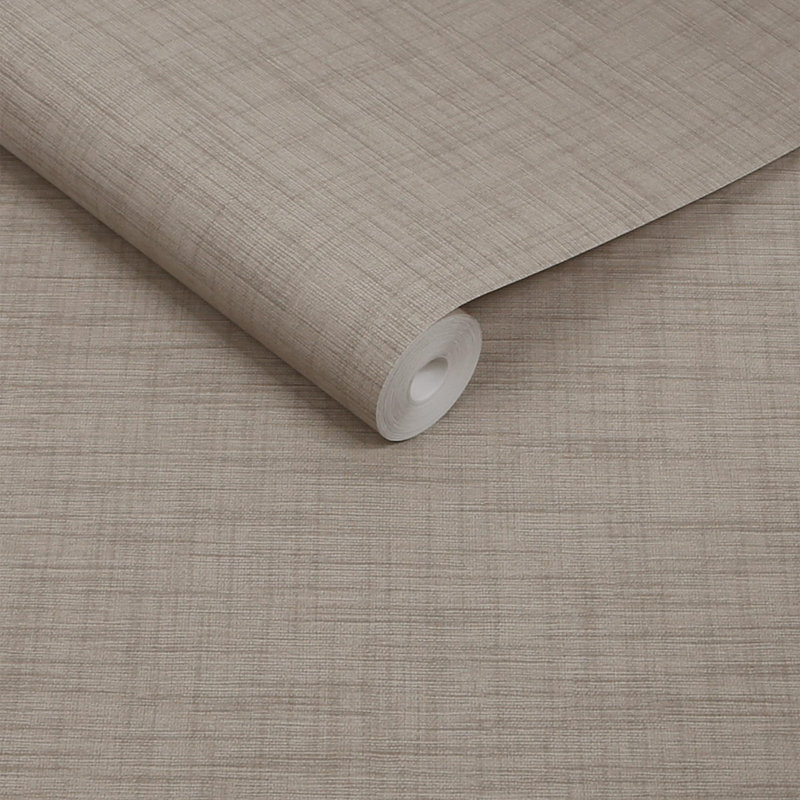 Abigail Ahern Weathered Linen 10m x 52cm Textured Matte Wallpaper Roll, Cream