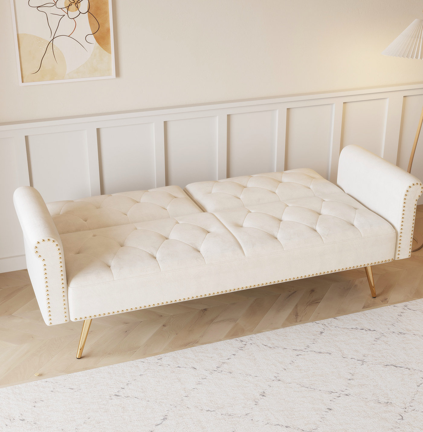 GZMWON 69.72'' Velvet Modern Sofa Living Room Couch Living Room Sofa