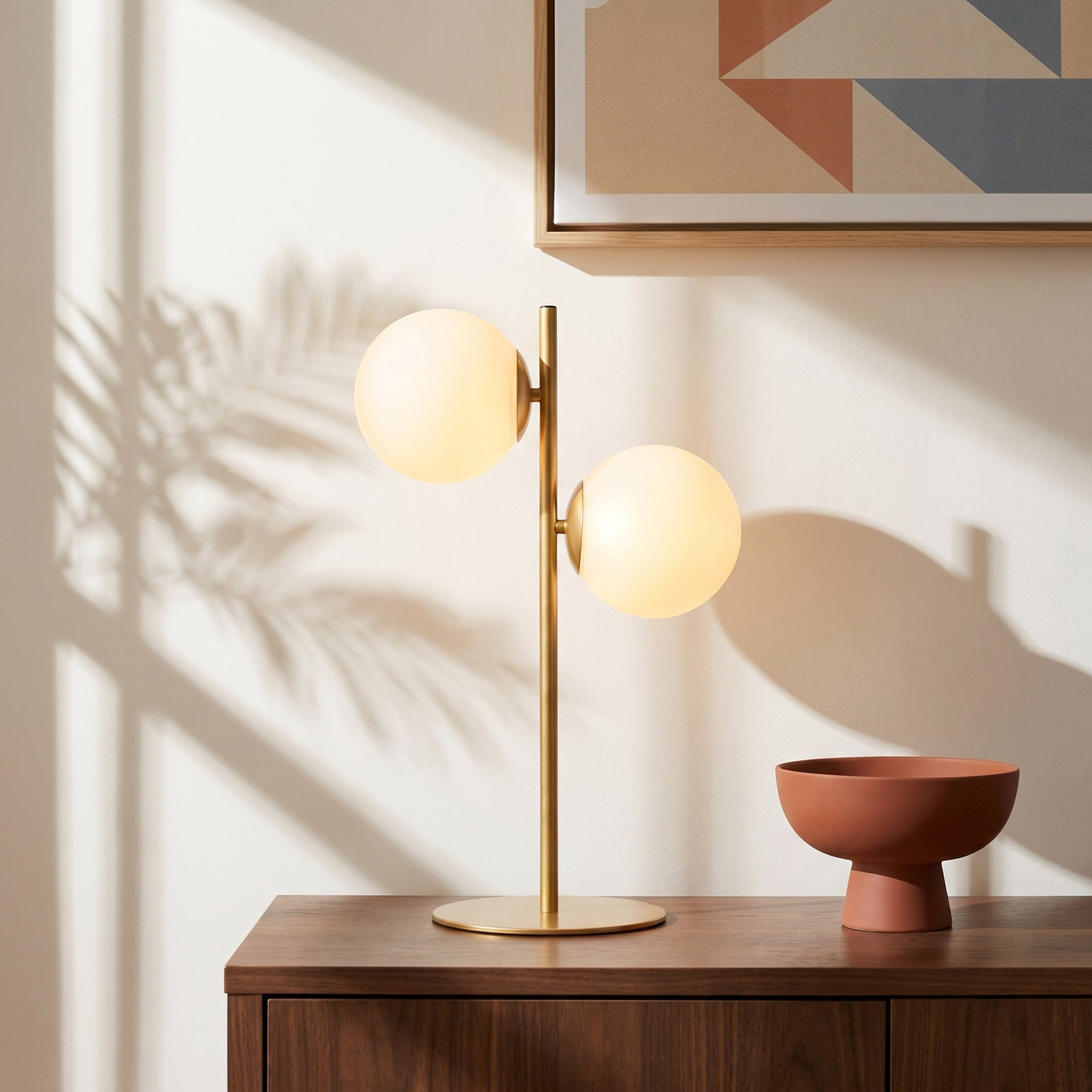 Dianna Metal Table Lamp, Gold, 20.5" H x 8" W x 6" D