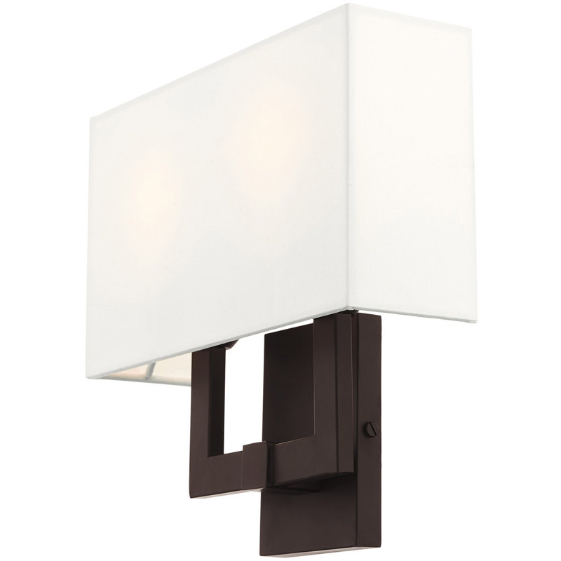 Alireza Flush Mounted Sconce, Brushed Nickel, 12.5" H x 16" W x 34" D