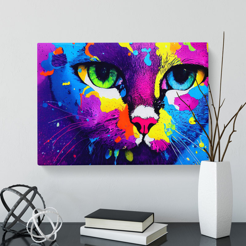 Cat Splash Vol.7 Abstract - Wrapped Canvas, 35cm H x 50cm W x 3cm D