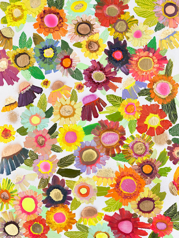«Blooms», reproduction sur toile tendue, H 24 po x l 18 po