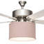 Abat-jour en lin pour ventilateur de plafond P 8 po x 15 po de diamètre + Ensemble d'adaptateur de ventilateur + Diffuseur (tout est nécessaire dans 1 boîte)-73457492