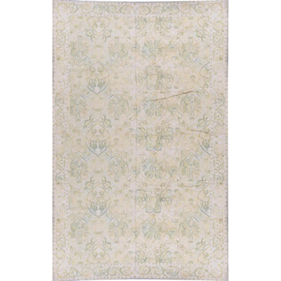 Tapis beige noué à la main de haute qualité