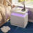 LED Nightstand with Drawers-224815443