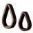 2 Pieces 100% Plywood Teardrop Wall Mounted Accent & Display Shelf