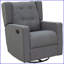 Fauteuil inclinable inclinable avec repose-pieds inclinable et inclinable pour chambre de bébé, gris | Polyester au toucher lin