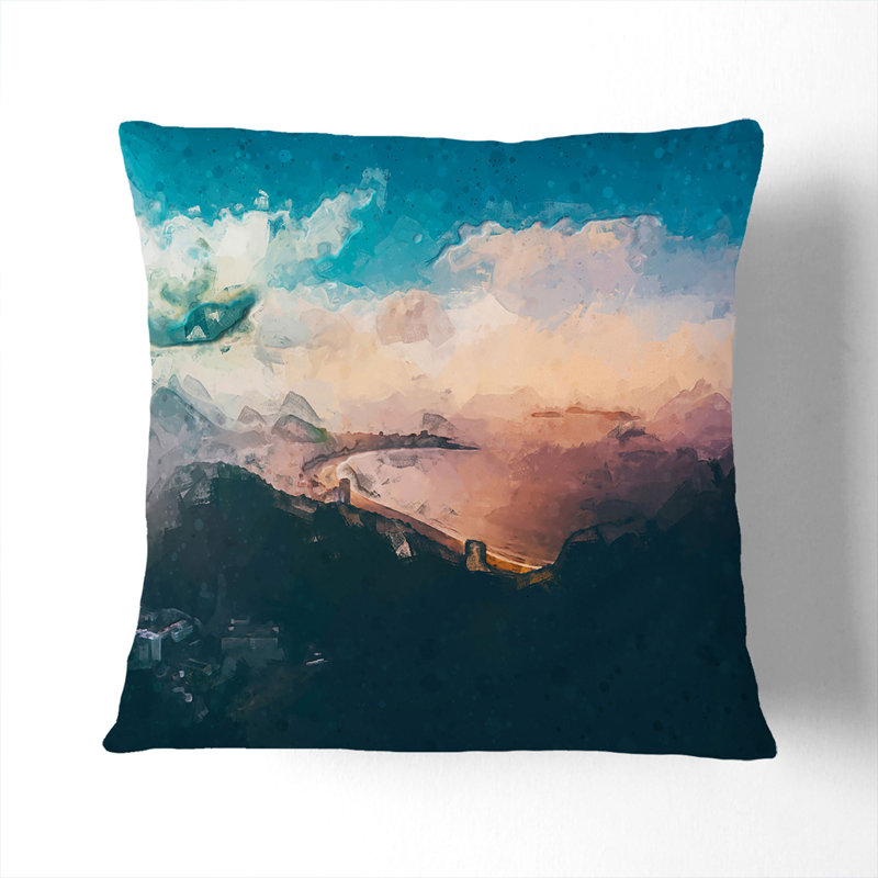 Floral Square Cushion, 55cm H x 55cm W x 20cm D