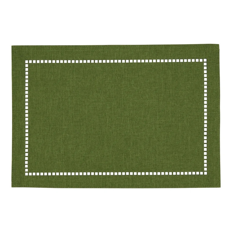 Leiker Polyester Rectangle Placemat, Green