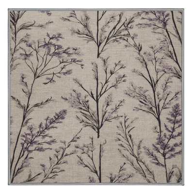 Machine Washable Botanical Gray Area Rug