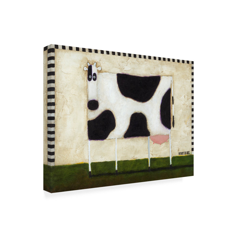 «White Cow» par Daniel Patrick Kessler - reproduction d'art sur toile