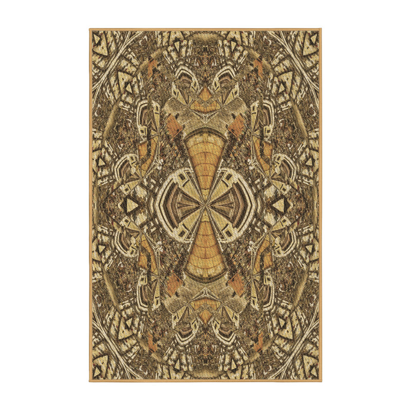 Tapis brun en laine, Rectangle 5 pi x 7 pi