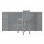 Lit escamotable double avec rangement - Aucun sommier requis, gris
