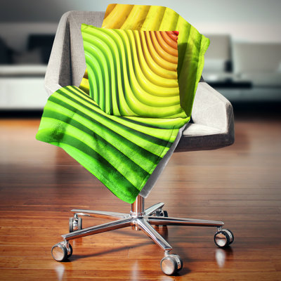 Rainbow Colors Wave - Coussin imprimé abstrait