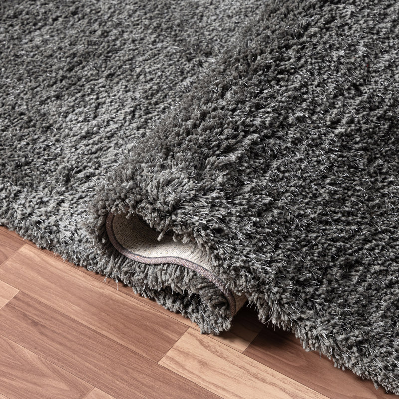 Casual Shag Solid Handmade Performance Rug, Rectangle 7'6" x 9'6"
