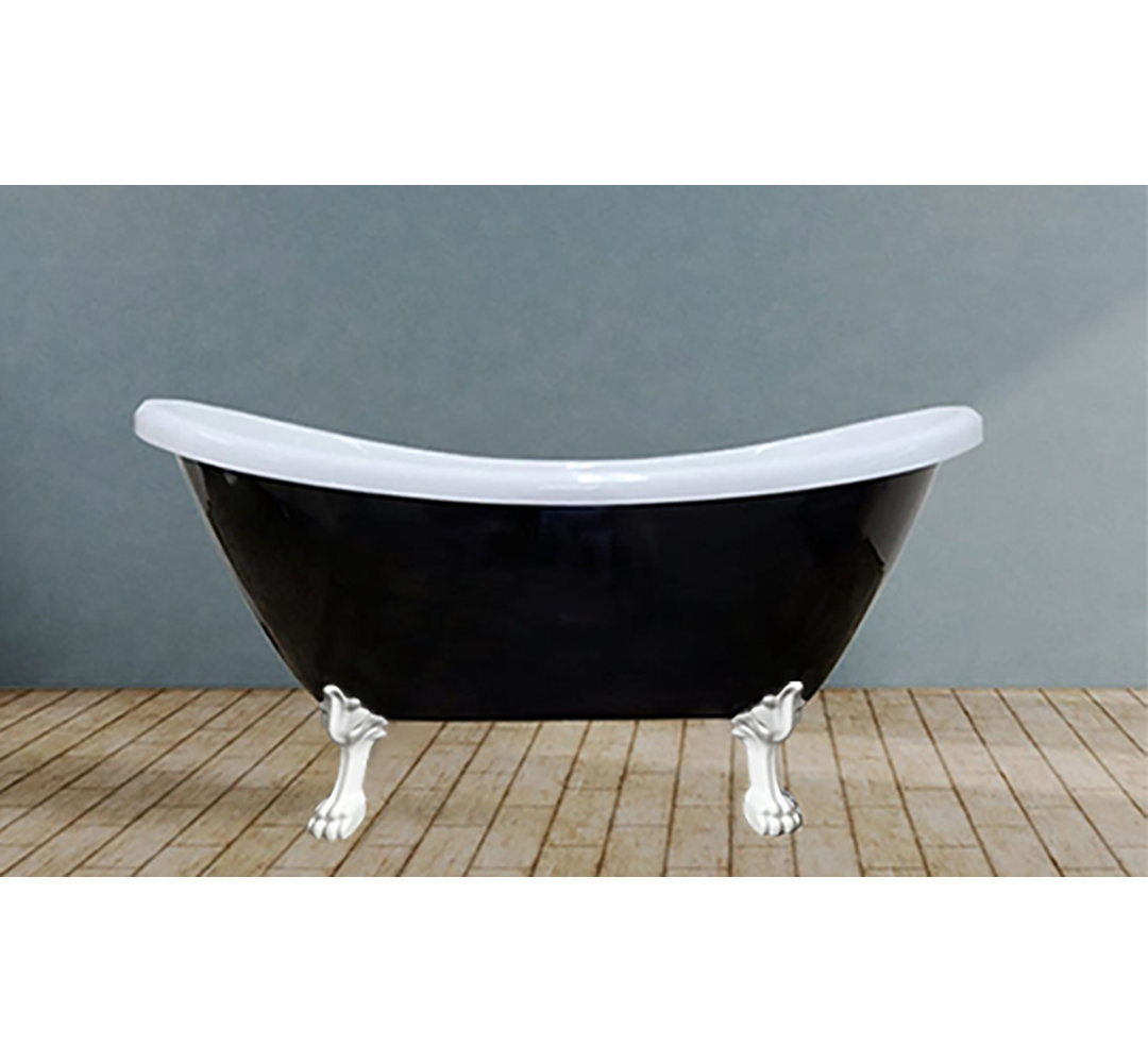 Daphne 59" x 30" Freestanding Soaking Acrylic Bathtub CastelloUSA 