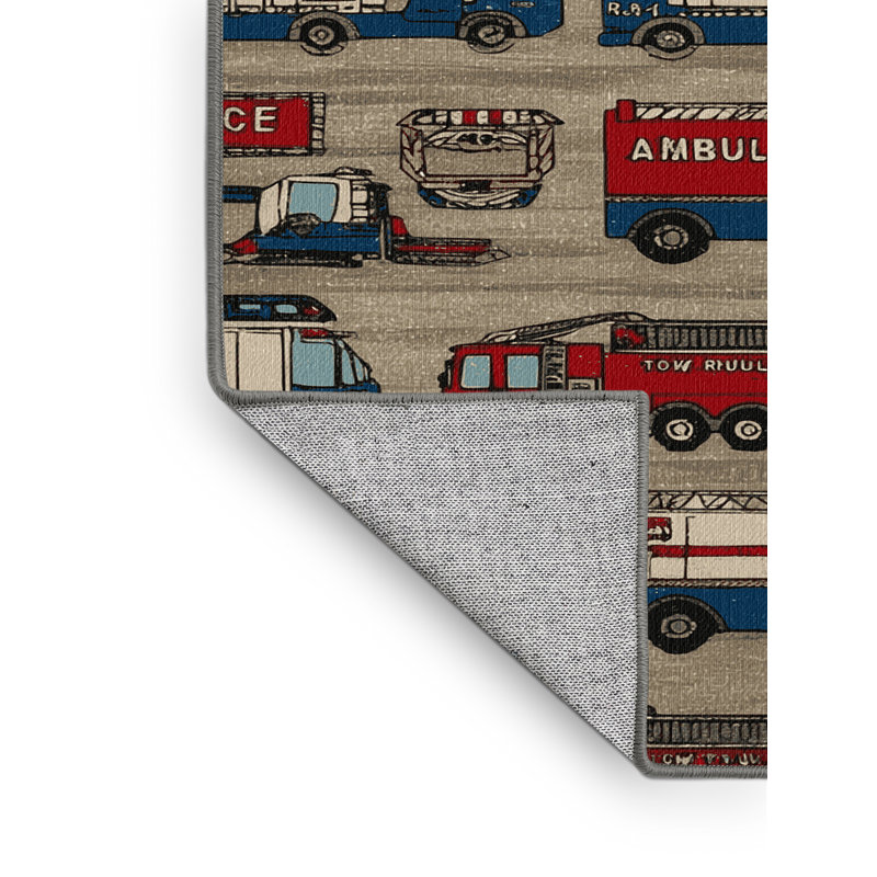Tapis de transport gris lavable à la machine, Rectangle 4pi x 6 pi