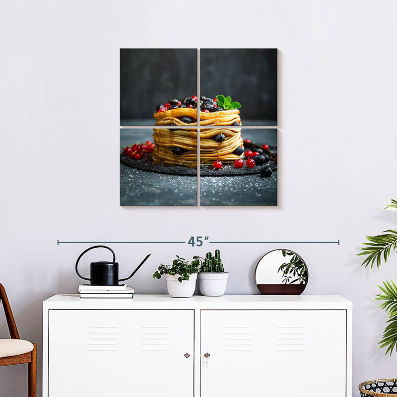 Yarlin Fluffy Blueberry Pancakes, 26" H x 26" W