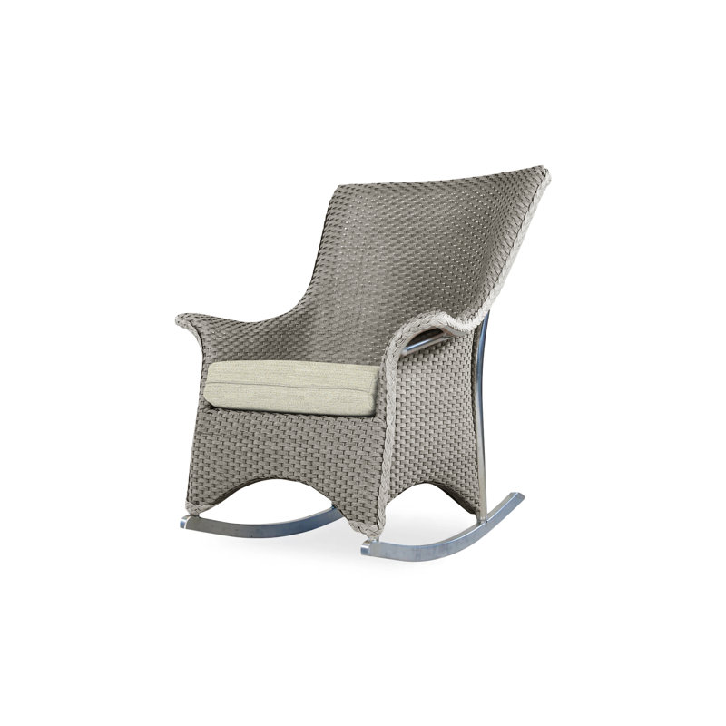 Mandalay Outdoor Rocker Chair, Amber Waves, White