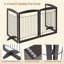 Barrière pour animaux 31,5 pouces de hauteur avec bois et fil métallique, 4 panneaux-824864489