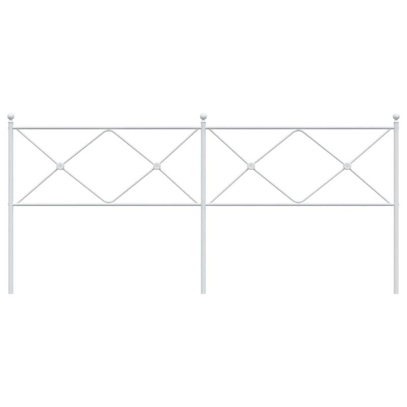 Anzor Metal Headboard, Emperor - 200 x 200 cm, White