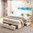 Chantise Upholstered Storage Bed with LED Lights and Built In USB Port-613874407-656268508
