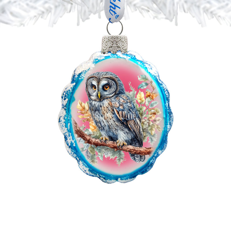 4'' Glass Hanging Figurine Ornament