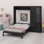 Lit escamotable multifonctionnel avec armoire de rangement réversible et tiroirs-1385835699