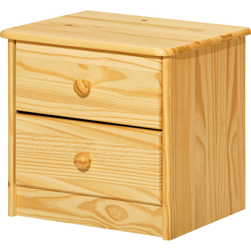 Addieville 43cm W Solid Wood Bedside Table