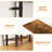 Bookshelf, Bookcase with Open Display Shelves, Wood and Metal Shelf Storage Organizer,Industrial Wide Shelving Unit for Living Room,Home Office,Rustic Brown-467623032