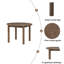 Table de salle à manger 42 po pour 4 personnes, table de cuisine rétro, table de salle à manger en bois avec salon de cuisine pour la maison