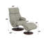 Fauteuil d'appoint en cuir fleur Kandoro