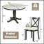 Ensemble de salle à manger 5 pièces en bois massif avec table en marbre et chaises confortables, parfait pour les cuisines et les salles à manger modernes