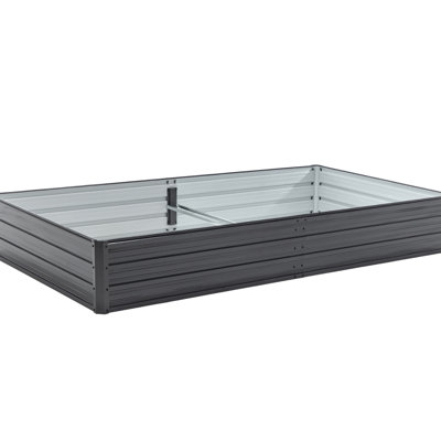 Jardinière en métal galvanisé de 257 m², idéale pour le jardinage (fleurs, légumes et autres plantes) - Résistante aux intempéries, facile à monter. Jardinière surélevée de 257 m², idéale pour une variété de cultures. Grande surface de plantation, base ouverte.