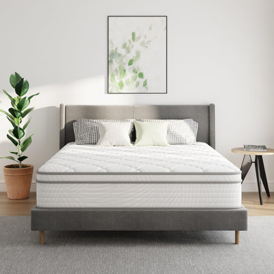 10 inch Twin Mattress, Hybrid Mattress Twin Size with Comfortable Foam & Individually Pocket Spring, Twin Size Mattress in a Box for Back Pain Relief