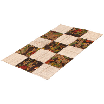 Alixzander Wool Patchwork Indoor Rug