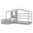 Solid Bed L Structure With Fence And Slatted Frame