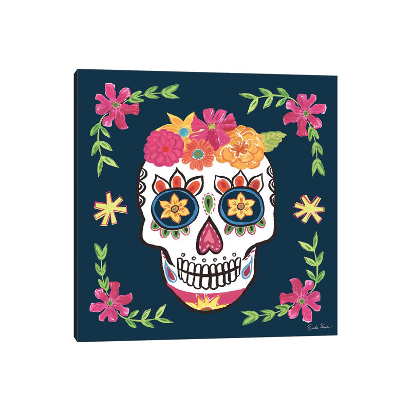Day Of The Dead II by Farida Zaman - Wrapped Canvas Painting, 30.48cm H x 30.48cm W x 1.91cm D