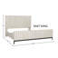 Silvia Rubber Wood Bed, Light Grey, Queen-910580604-910580610