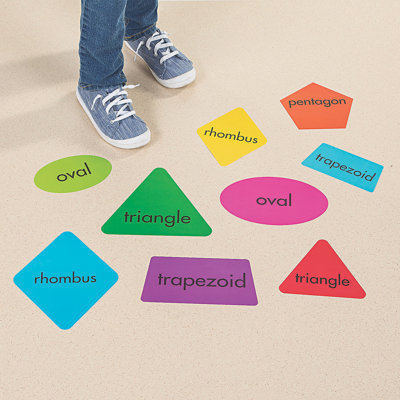 18 Piece Shapes Floor Clings Set