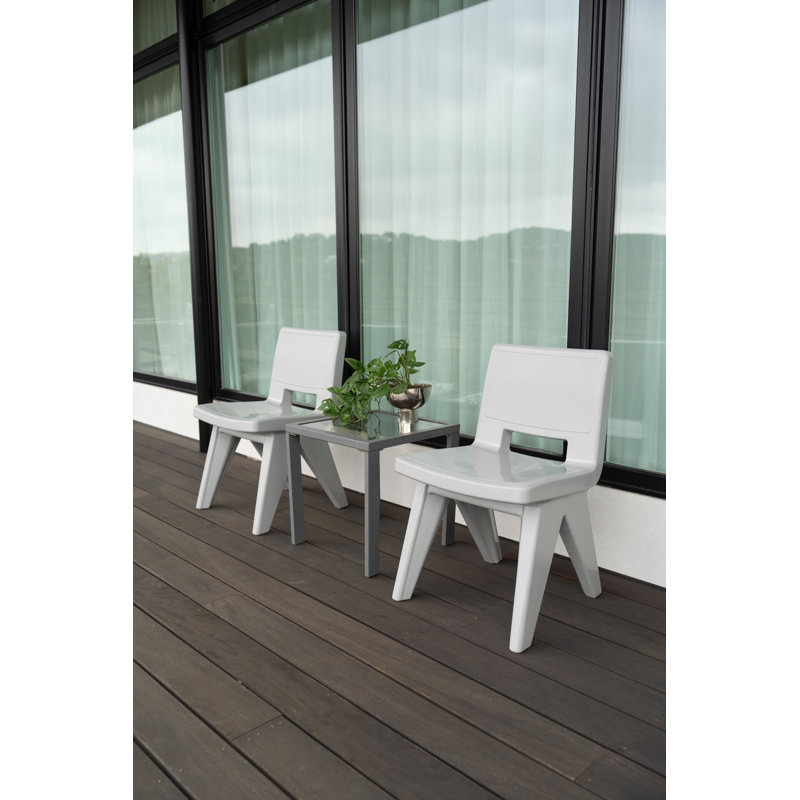 Fresco Outdoor Dining Side Chair, Highcloud White