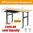 60'' Solid Wood Top Height-Adjustable Workbench with Wheels & Power Outlet & Drawer-1371370171
