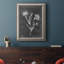 Ardoise florale IV - reproduction d'art sur toile-487306326