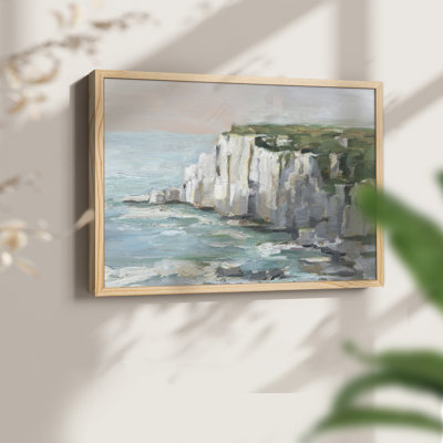 White Sea Cliffs II -Framed Print - Restickable