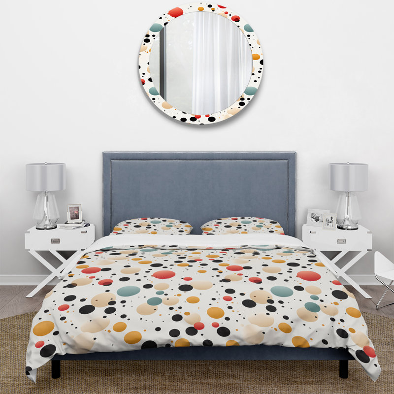 Ensemble de housse de couette en microfibre Vibrant Multicolor, Housse de couette simple + 1 taie décorative stan