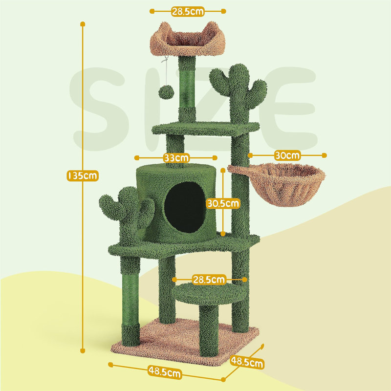 Pulcherie 135cm H Cat Tree