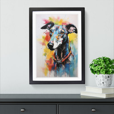 Greyhound Gestural No.2 - Framed Print